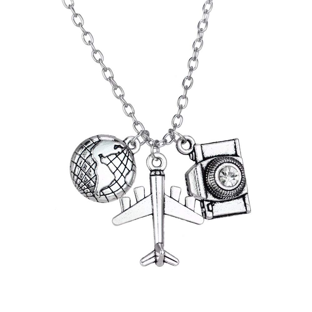 Earth Plane Camera Travel Necklace