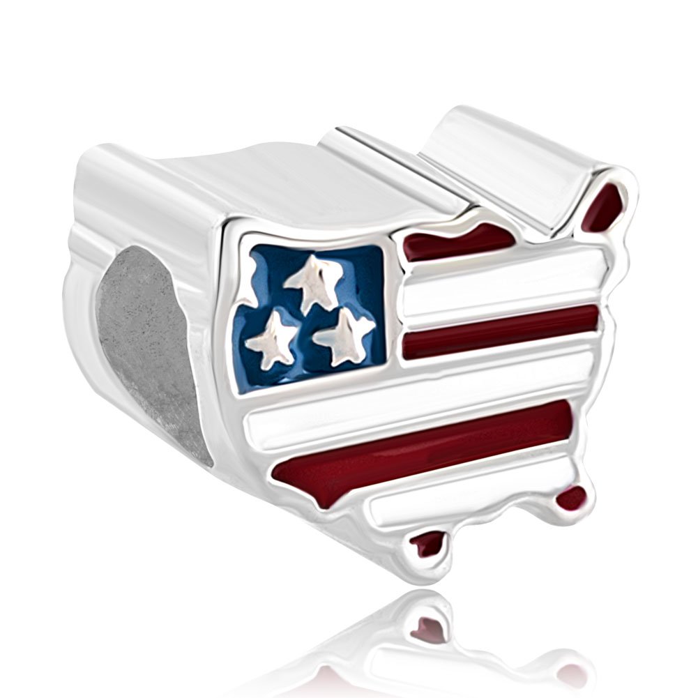 USA Map Travel Charm
