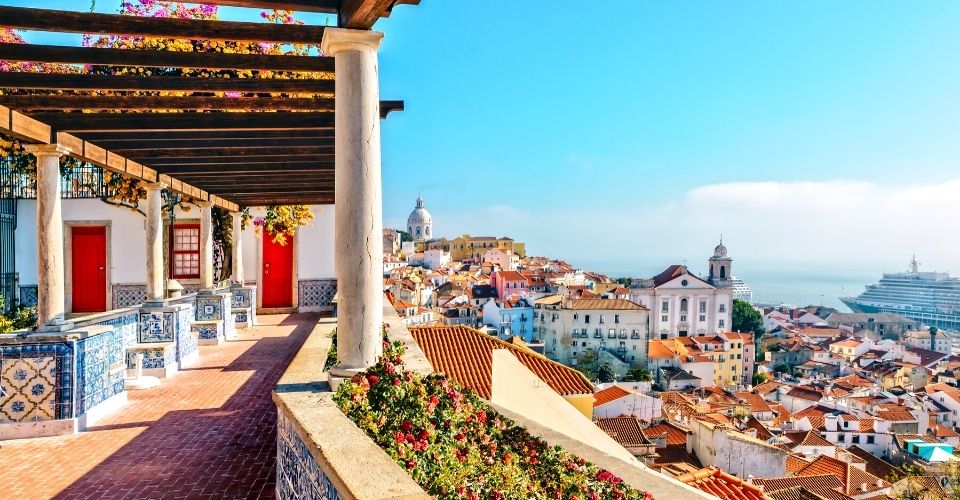 Hillside view Alfama Lisbon