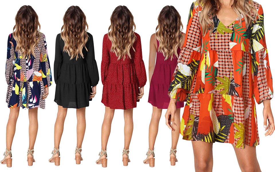 Amoretu Summer Flowy Tunic Dress