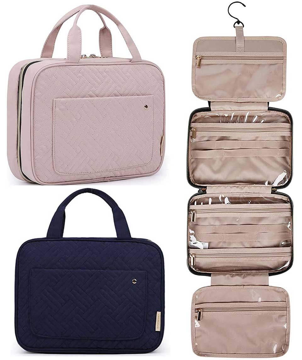 BAGSMART Water-Resistant Toiletry Travel Bag