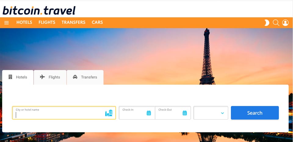 Bitcoin Travel website