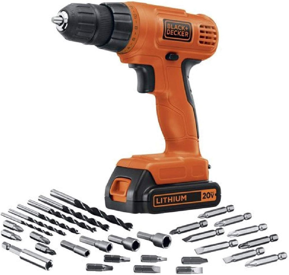 Black & Decker 20V Max Cordless Drill/Driver 30-Piece Set
