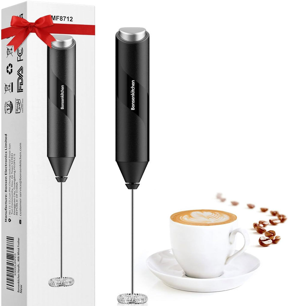 Bonsenkitchen Handheld Electric Milk Frother