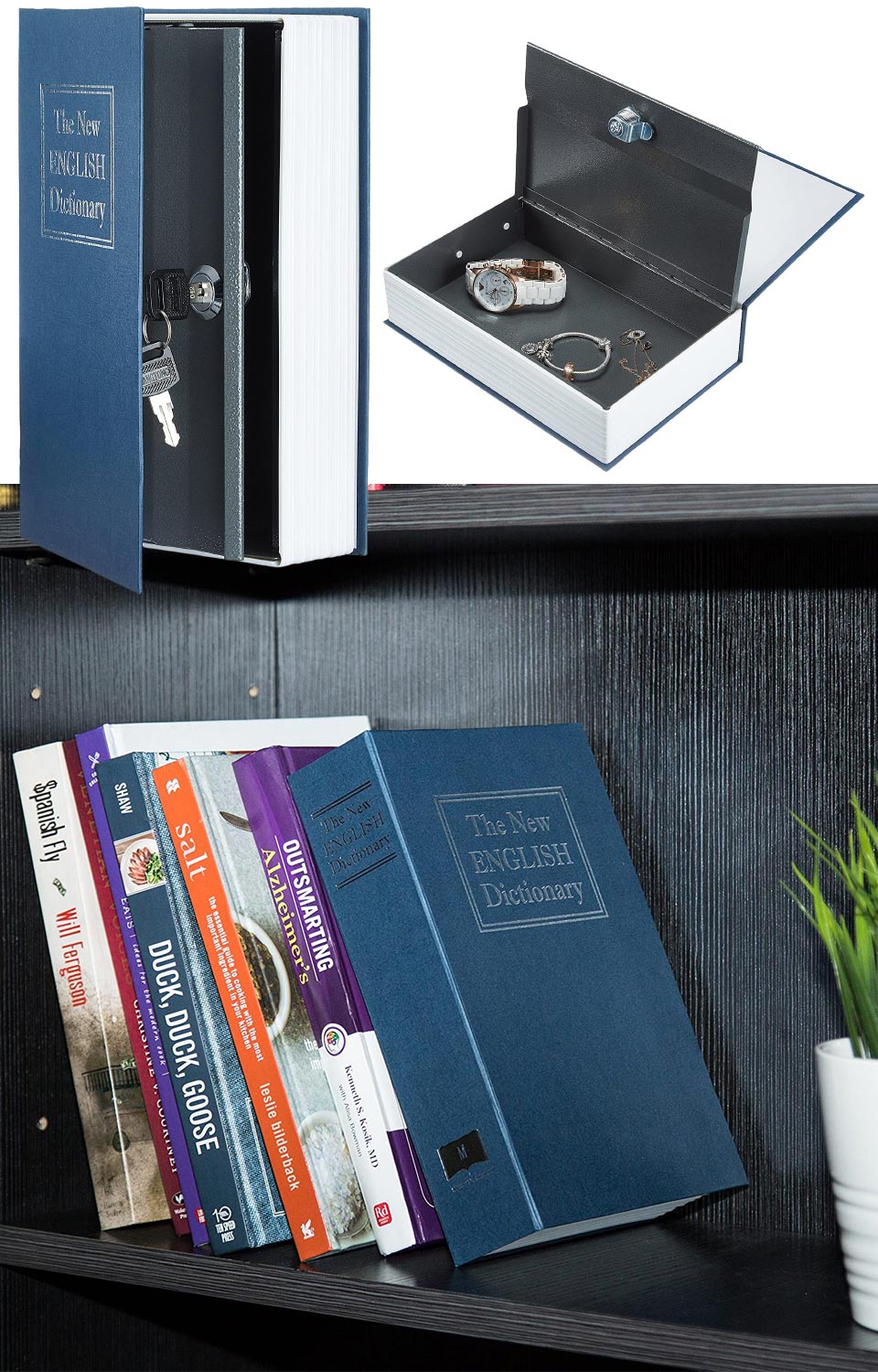 Book Safe With Key Lock