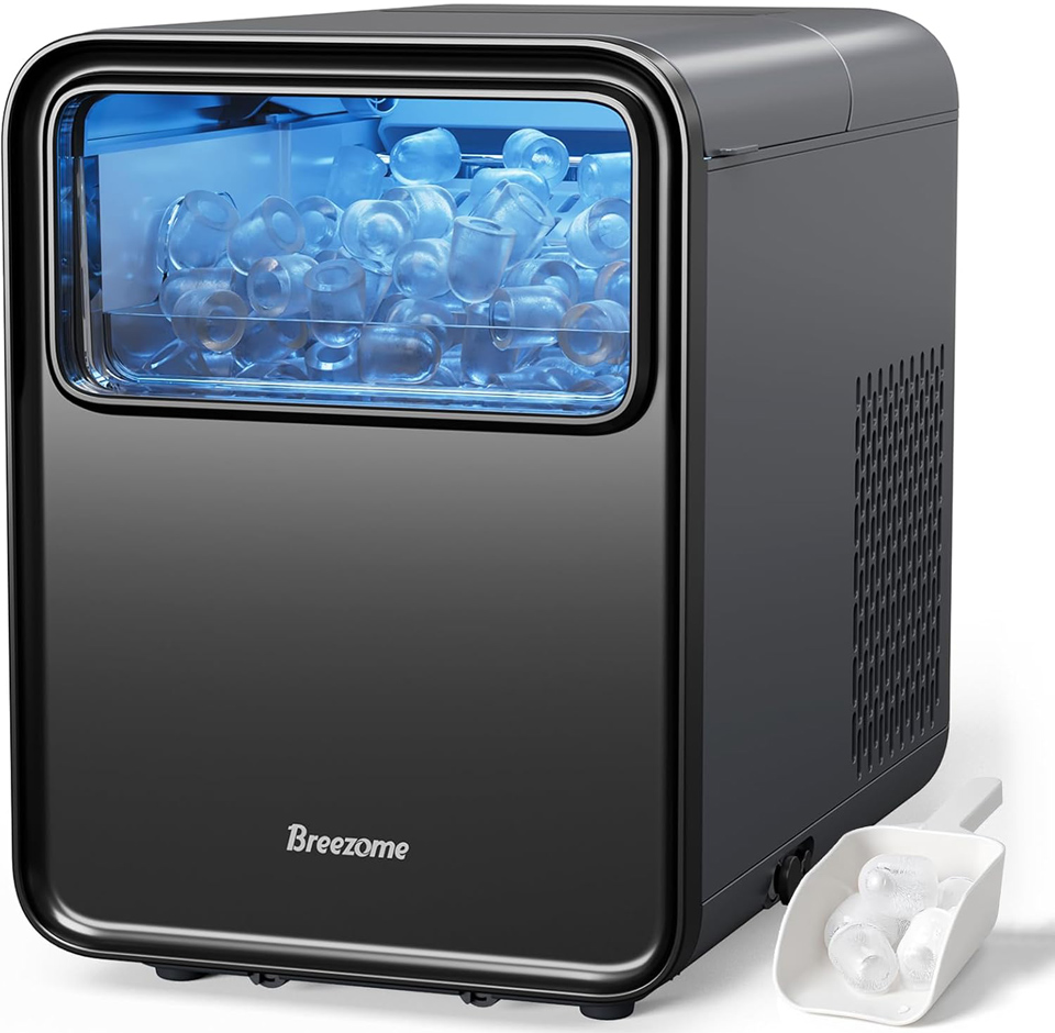 BREEZOME Countertop Ice Maker For Home Camping Or RV