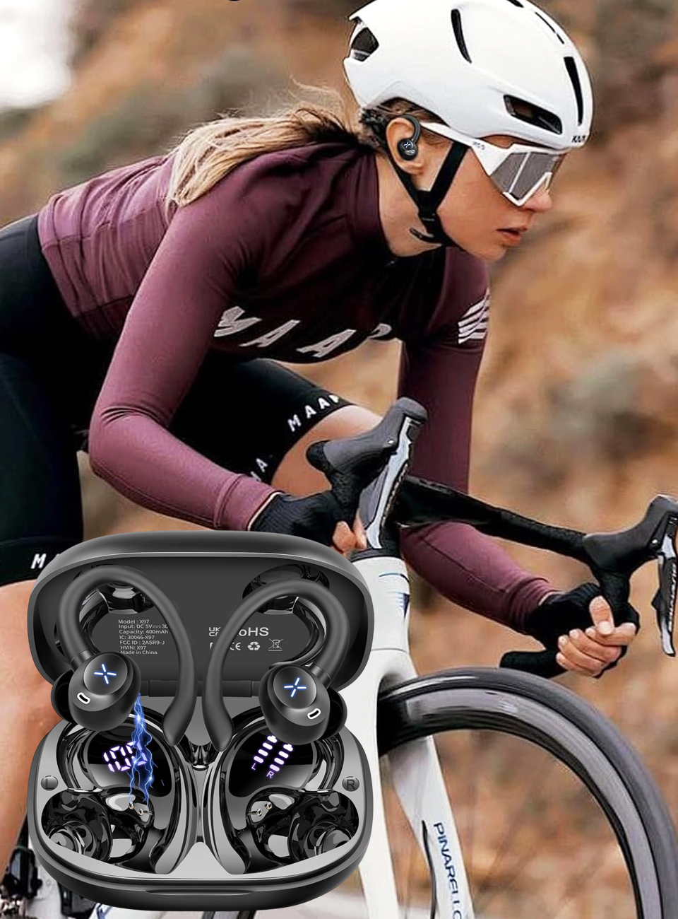 Cillso Bluetooth Ear Buds With Noise Cancelling Mic