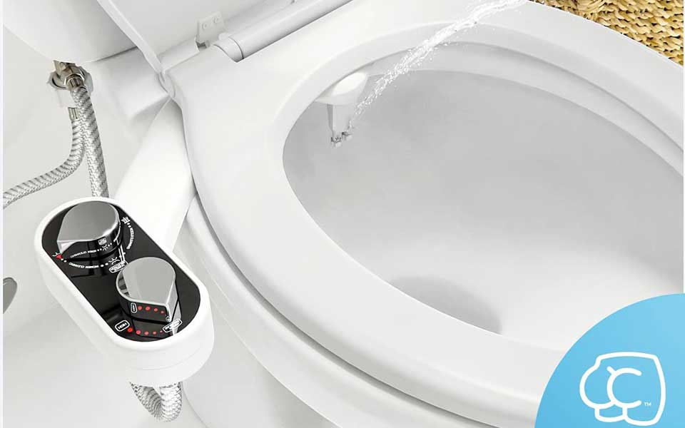 Clear Rear Buttler Bidet Toilet Attachment