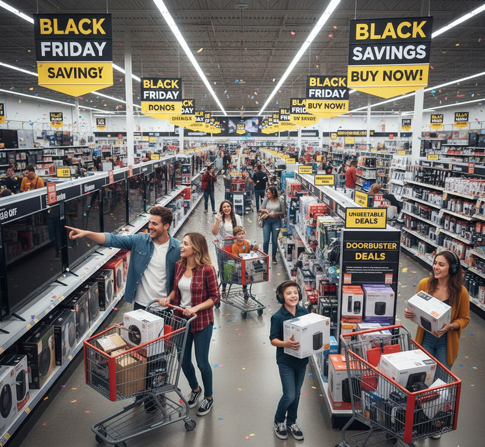 Shoppers Black friday shopping