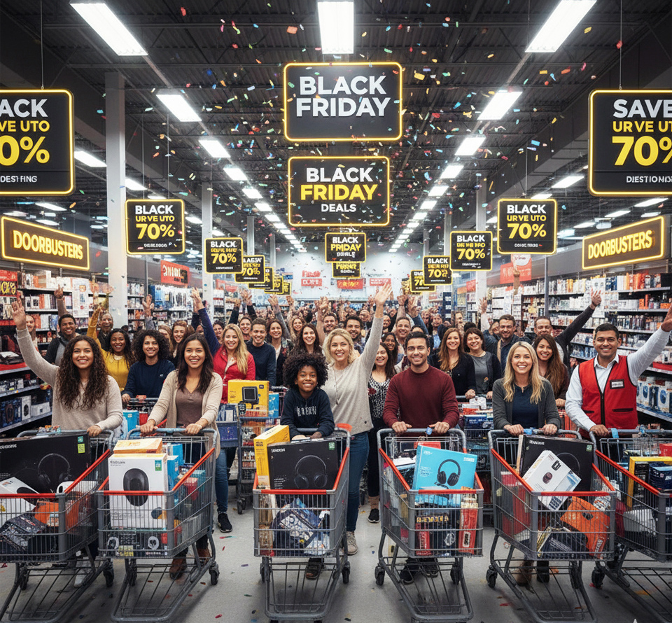 Shoppers at Black Friday