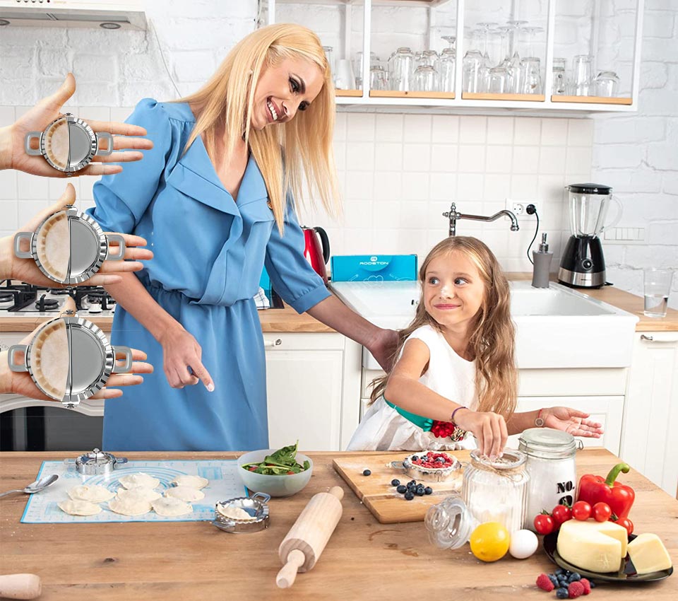 Dumpling Press For Making Pierogi, Ravioli, Potstickers & Turnovers