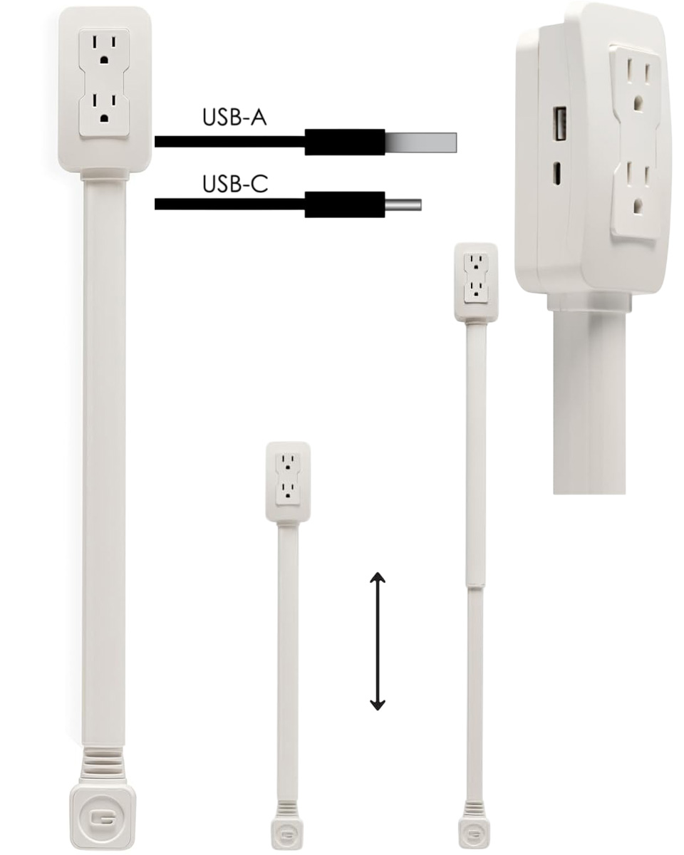 EZ Outlet Hard-To-Reach Outlet Extender