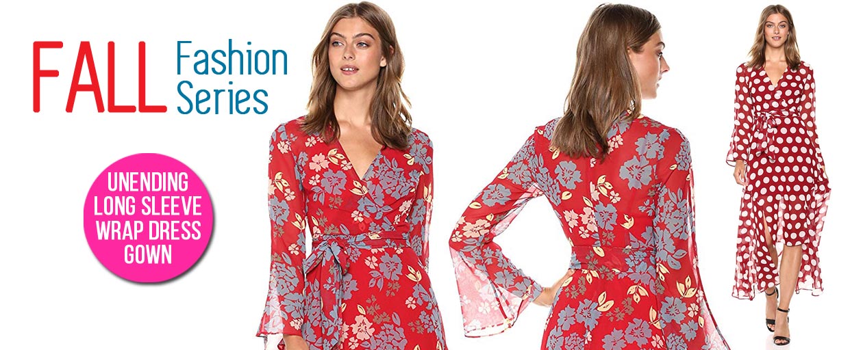 Fall Fashion Series - C/Meo Collective Long Sleeve Wrap Dress