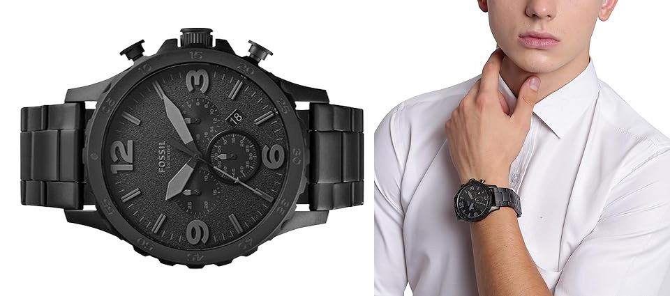 Fossil Nate Men's Watch With Oversized Chronograph DiaL