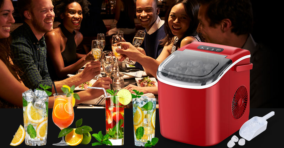 FREE VILLAGE Countertop Portable Fast Ice Maker