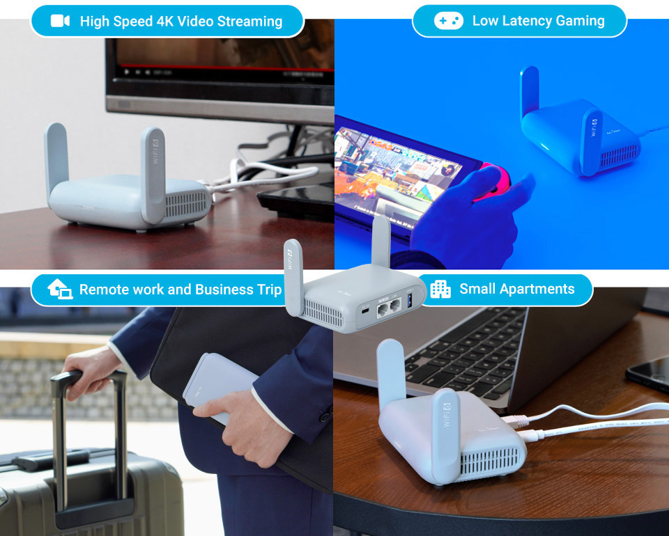 GL.iNet Pocket-Sized Wi-Fi 6 Wireless Travel Gigabit Router