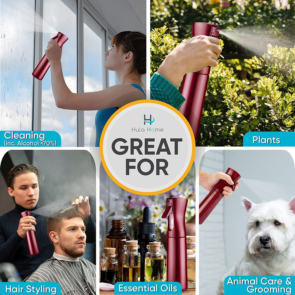 Hula Continuous Spray Bottle For Hairstyling, Cleaning, Essential Oils