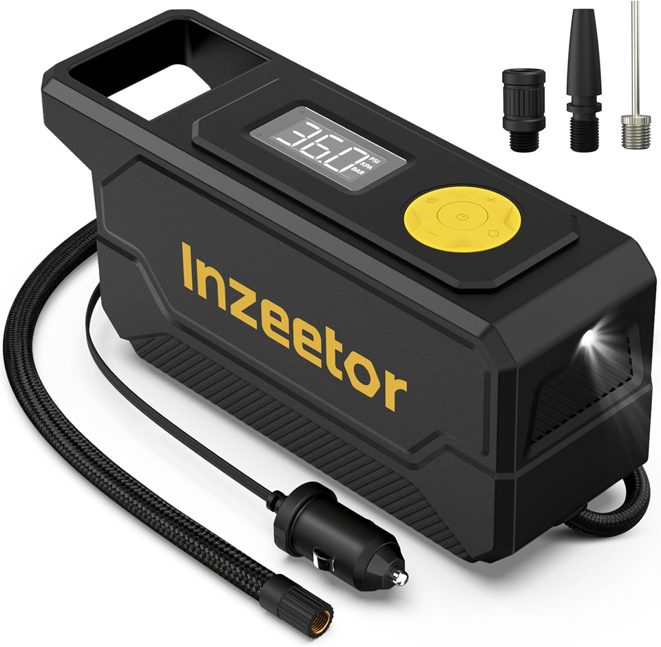 Inzeetor 150 PSI Portable Tire Inflator Air Compressor