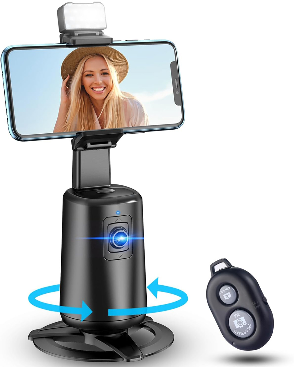 jiangler 360° Rotating Auto Face Tracking Tripod For Phone And Camera
