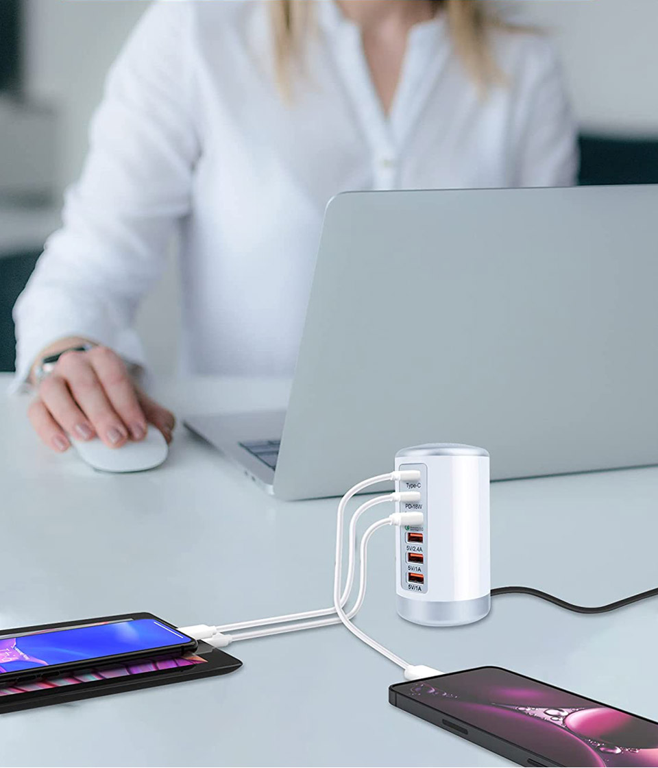 KingFuture Multi USB C Charging Station