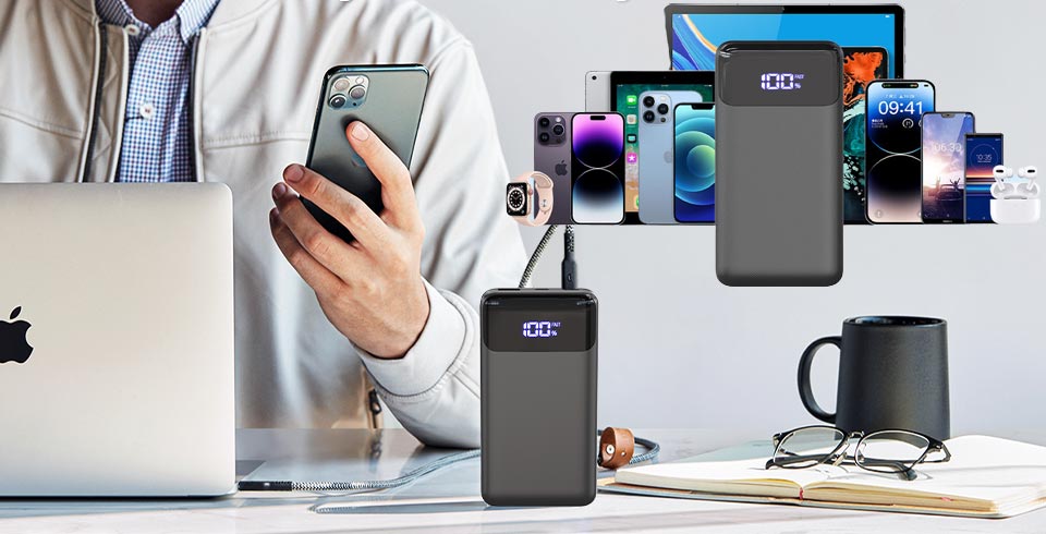 LILIO 20000mAh Portable Charger Power Bank With Digital Display