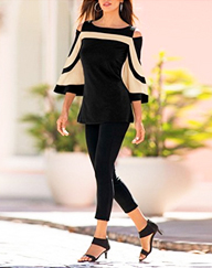 METFIT Cold Shoulder Spring Blouse