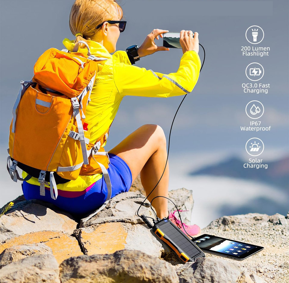 Mregb Portable Solar Power Bank Charger