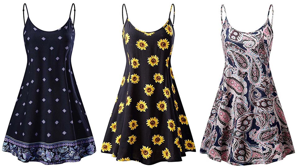 MSBASIC Sleeveless Adjustable Strappy Summer Beach Dress