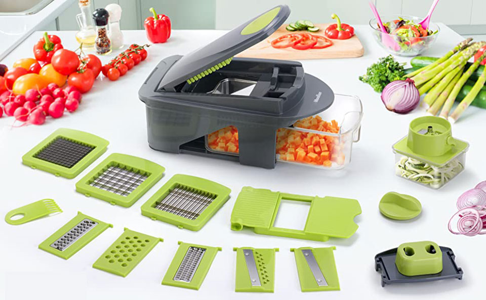 Mueller Pro-Series II Ultimate Chopper, Mandoline Slicer & Spiralizer