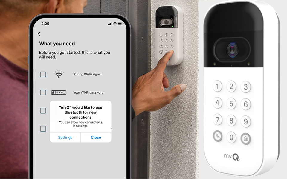 myQ Smart Garage Door Video Keypad
