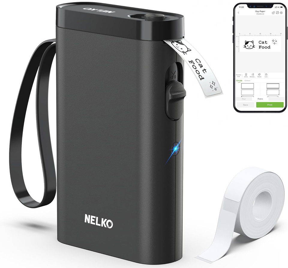 Nelko Bluetooth Label Printer With Multiple Templates
