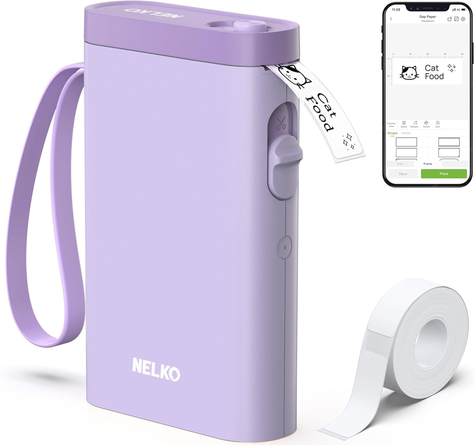 Nelko Bluetooth Label Printer With Multiple Templates