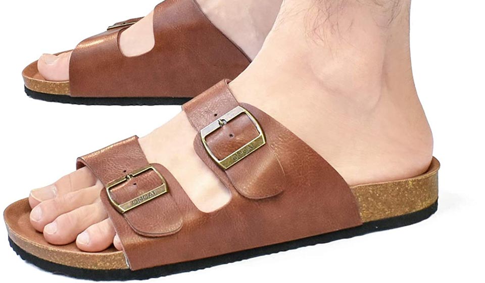 ONCAI Flat Cork Adjustable Sandals