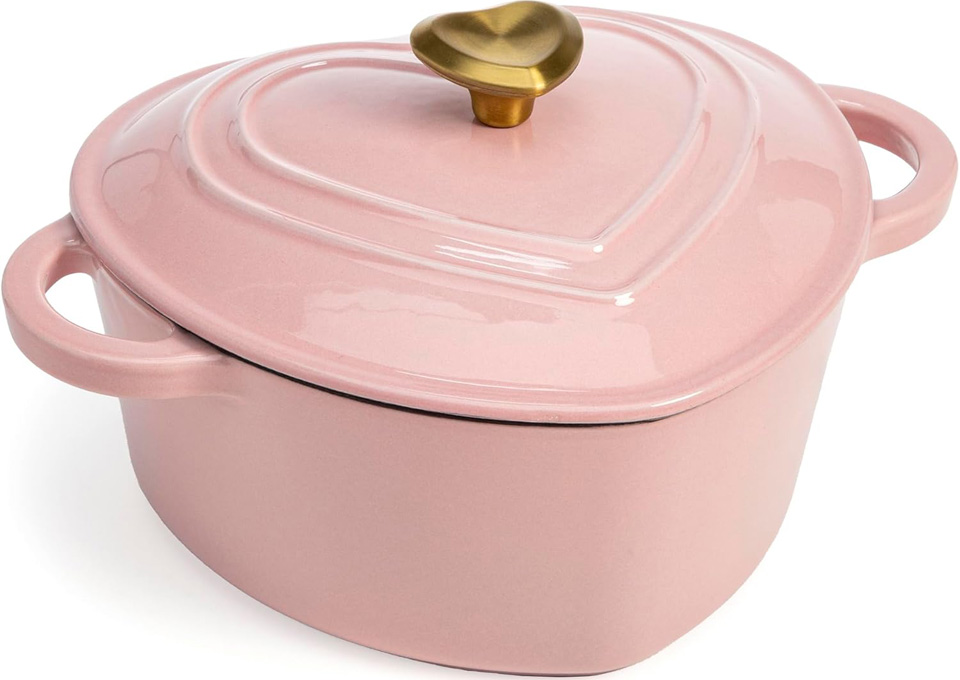 Paris Hilton Enameled Cast Iron Heart-Shaped Dutch Oven