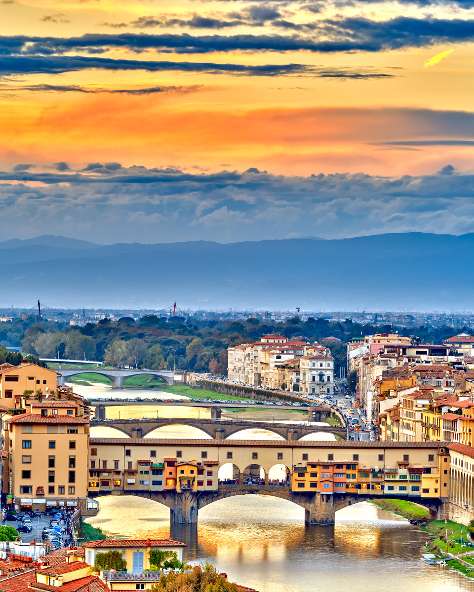 Ponte Vecchio bridge in Florence, Tuscany, Italy