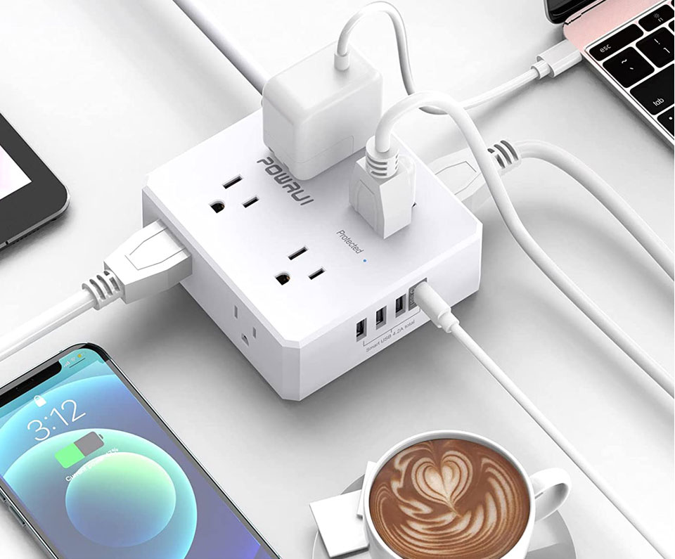 POWRUI 8-Outlet And 4-USB Port Surge Protector