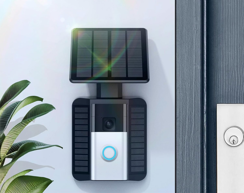 QIBOX Solar Charger Compatible With Ring Battery Doorbell