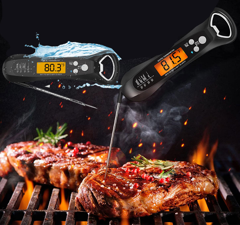 ROUUO Instant Read Meat Thermometer For Cooking