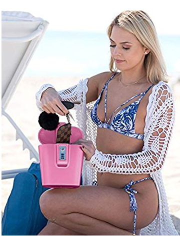 SAFEGO Portable Lock Box Safe with Key and Combination Access