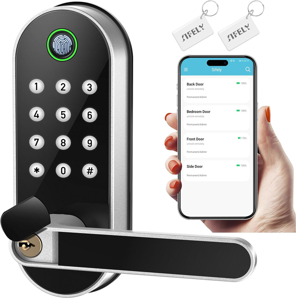Sifely Keyless-Entry Fingerprint Smart Door Lock