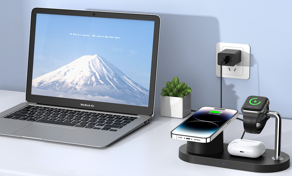 Sildark Magnetic 3-In-1 Charging Station For Multiple Apple Devices