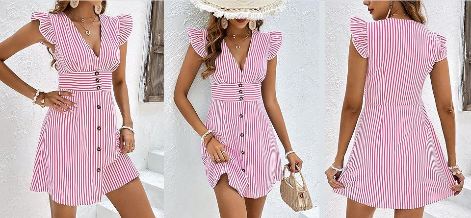 SISKIN V-Neck Shirt Dress