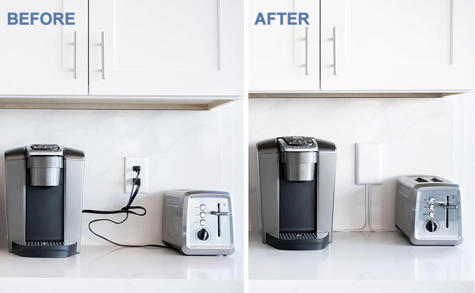 Sleek Socket Patented Ultra-Thin Outlet Concealer