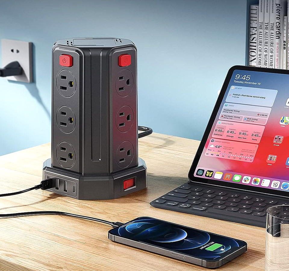 SMALLRT USB Power Strip Surge Protector And Charging Station
