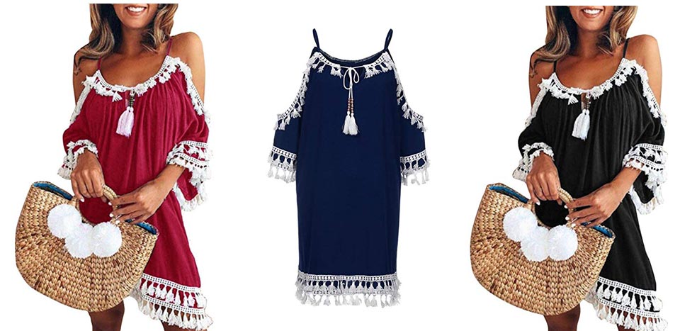 Swyss Chiffon Floral Mini Summer Beach Dress