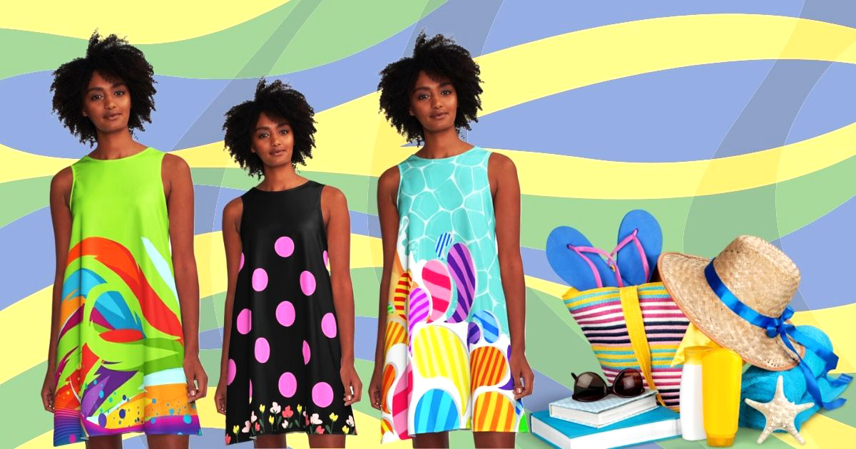 TW2US Original Graphic A-Line Dresses