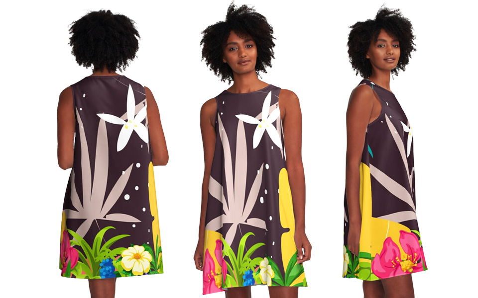 TW2US TROPICAL SUMMER A-LINE DRESS