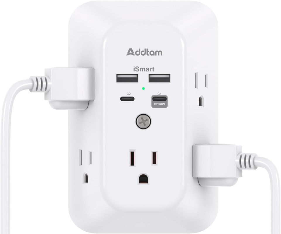 Addtam Outlet Extender Surge Protector