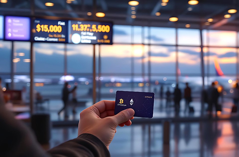 Use crypto-funded debit cards to indirectly pay in fiat