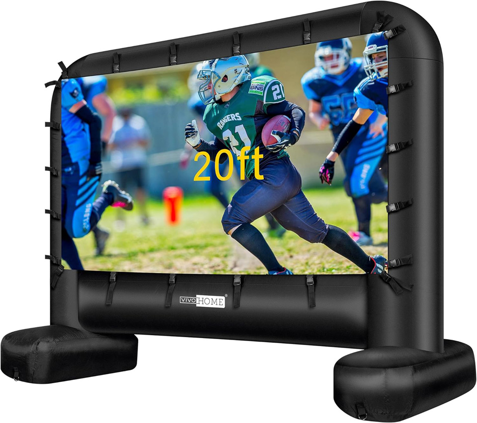 VIVOHOME 20 Feet Indoor Outdoor Blow Up Mega Movie Projector Screen